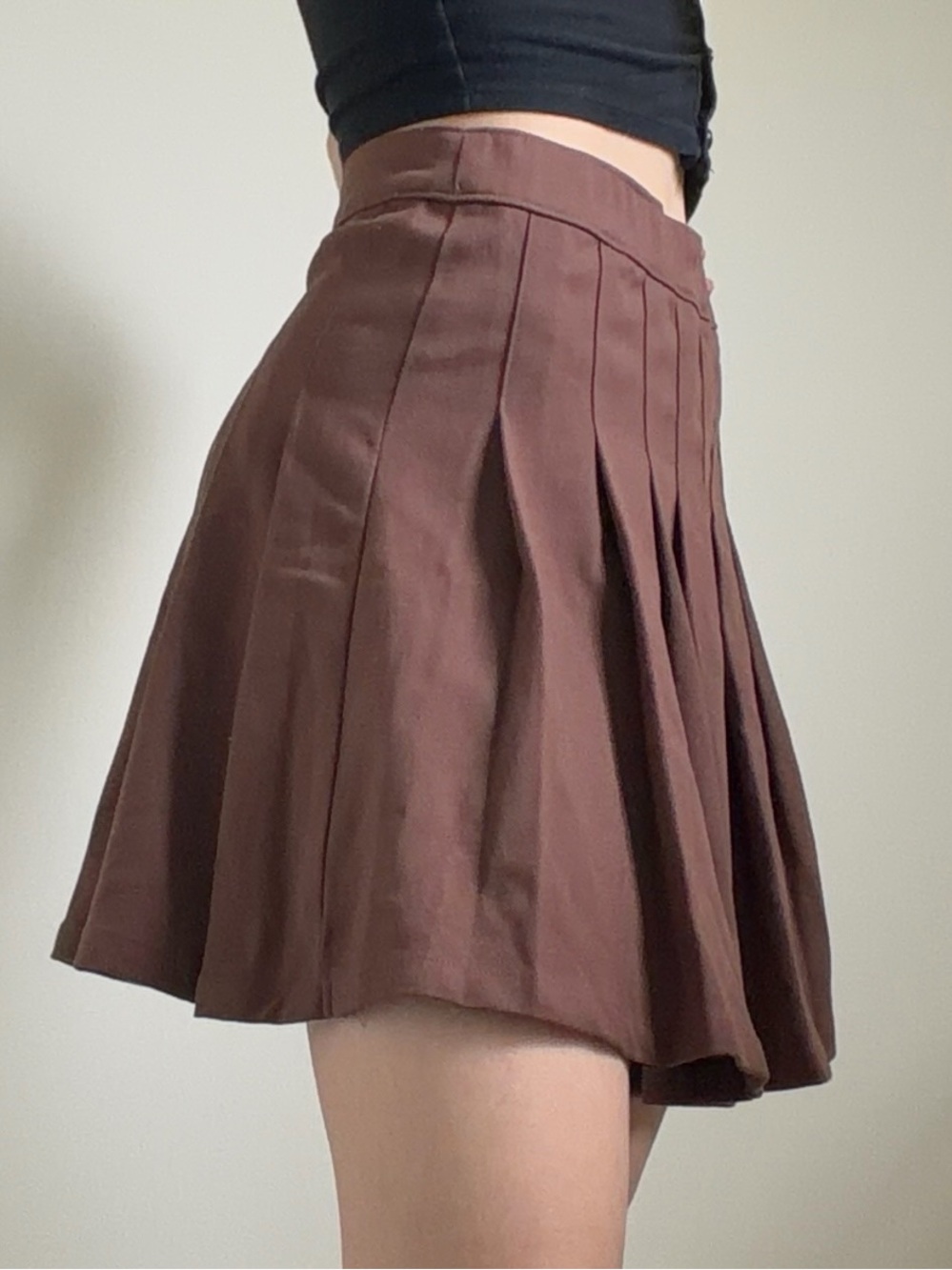 Hollister Brown Pleated Skirt